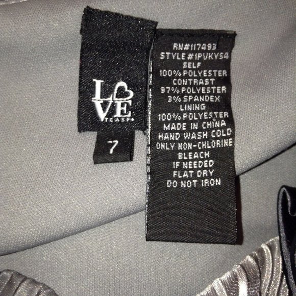 Love Tease Dress Size 7 Juniors One Shoulder Pleated Party Cocktail Roses - Picture 4 of 5